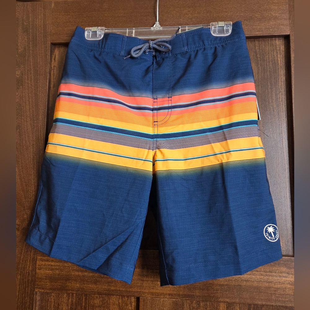 Men's Trinity Coast Blue Striped Swim Shorts - NWT! - Picture 2 of 7